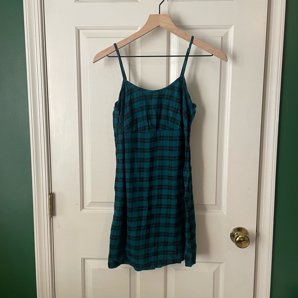 🖤 Wild Fable Blue Flannel Mini Dress Womens S Small 🖤